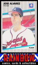 1989 Fleer #585 Jose Alvarez Rookie Atlanta Braves