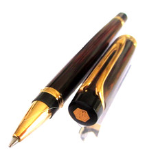 Penna Rollerball Waterman Liaison Ebonite Intagliata Nuova Di Stock MX375