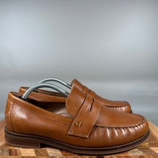 Cole Haan Womens Tan Leather Penny Loafers Slip On Shoes Size 7B