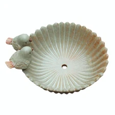 6-Inch Striped Porcelain Bird Ornamental Planter Succulent Flower Pot Holder