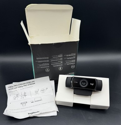 Logitech C922 1080p Pro Stream Webcam USB 30fps New Open Box OBS XSplit