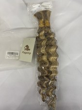 2 Pc - 16  Human Braiding Hair P27/613 Deep Wave 50g Bundles