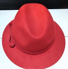 Cappello Rosso elegante in Lana, da Donna - Taglia circa 57 (UK 7)