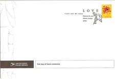 #3898 First Day Ceremony Program 37c Love Bouquet Stamp