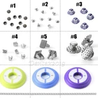 Dental Orthodontic Metal Lingual Button Round Rectangular monoblock Bondable
