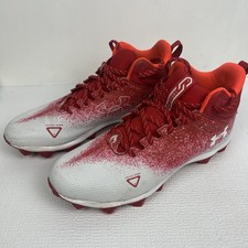 Men s Under Armour Spotlight Lux MC 2.0 Cleats Red 3025082-800 Size 10.5