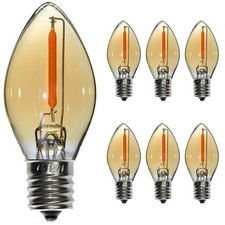 6 Pack C7 LED Night Light Bulbs,E12 Candelabra Base Light Bulb 5 Watt Equival...