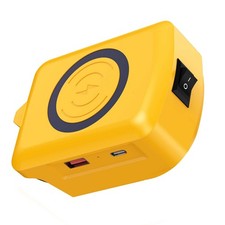 For Dewalt 20V Batteries Wireless Charger Adapter W/2-Port USB Type-C Port