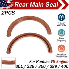 For Pontiac V8 Rear Main Seal 301 326 350 389 400 Engine Oil Leak Repair 2pcs