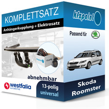 WESTFALIA Anhängekupplung abnehmbar und E-Satz 13polig für Skoda Roomster 10-16