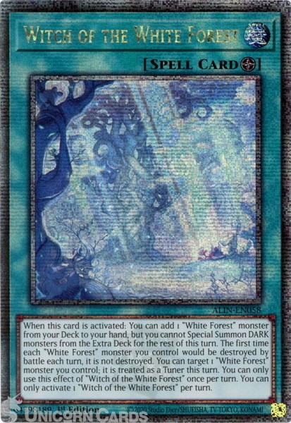 ALIN-EN058 Witch of the White Forest : Quarter Century Secret Rare 1st Edition M