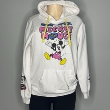Disney Mickey Mouse Comic Graphic Hoodie Youth Large 11&ndash;13 White Pullover