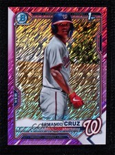 2021 Bowman Chrome Prospects Fuchsia Shimmer Refractor 103/199 Armando Cruz 2l4