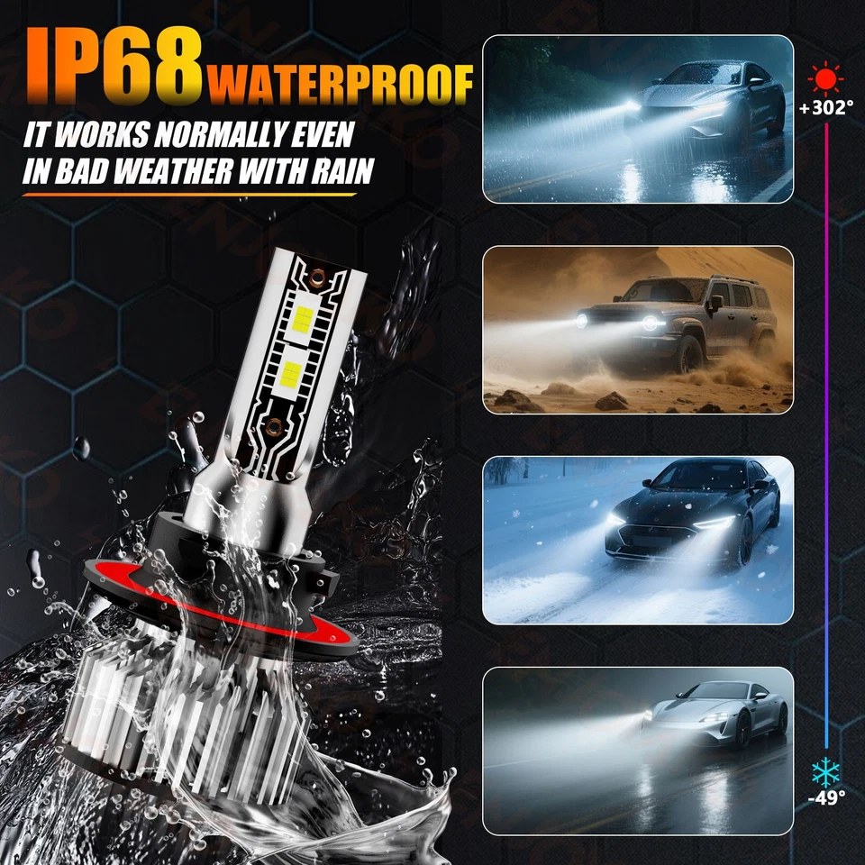 Faro LED antiniebla haz alto/bajo 6500 k para Dodge Ram 2500 2006-2010 Foto 4 de 4