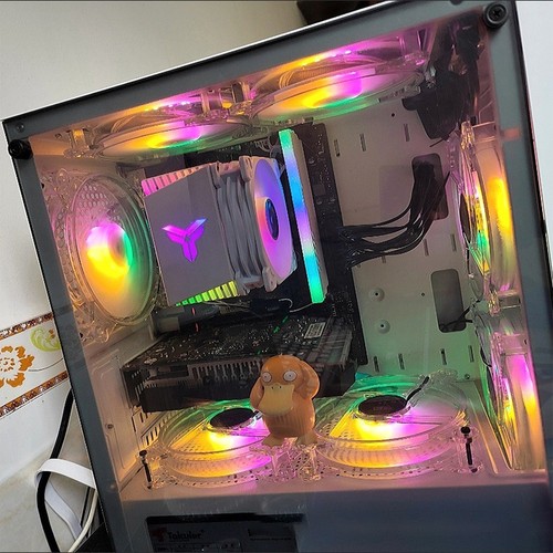 120mm Transparent Crystal RGB Computer Case Cooling Fans Gaming PC Tower Cooler - Photo 9/12