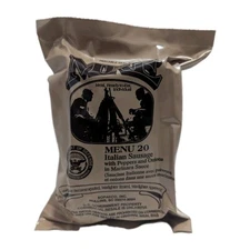 Military MRE Individual Menu 20 Italian Sausage Peppers Onions In Marinara Sauce