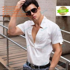 Mens Kurta color White Traditional Mens Cotton Fancy Kurta Festival Dress Kurta