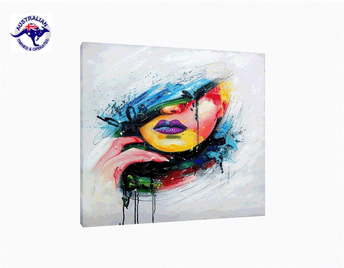 Graffiti Woman' Beautiful Abstract Oil Painting Portrait
