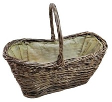 Wicker Basket Brown 4x9 Opening 4 Handle Drop Display Carry Plant Liner