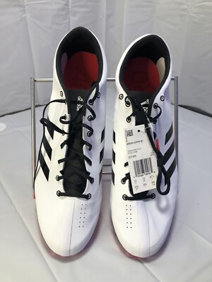 Size12.5 - adidas Adizero Prime sp White And Black, Pink Bottom