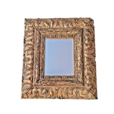 Vintage Bombay Company Mirror Wood Ornate Hollywood Regency Gold Gilt 16" X 14"