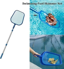 Tee Vee Swimming Pool Skimmer Net with 14-41 inch Adjustable Telescopic Pole