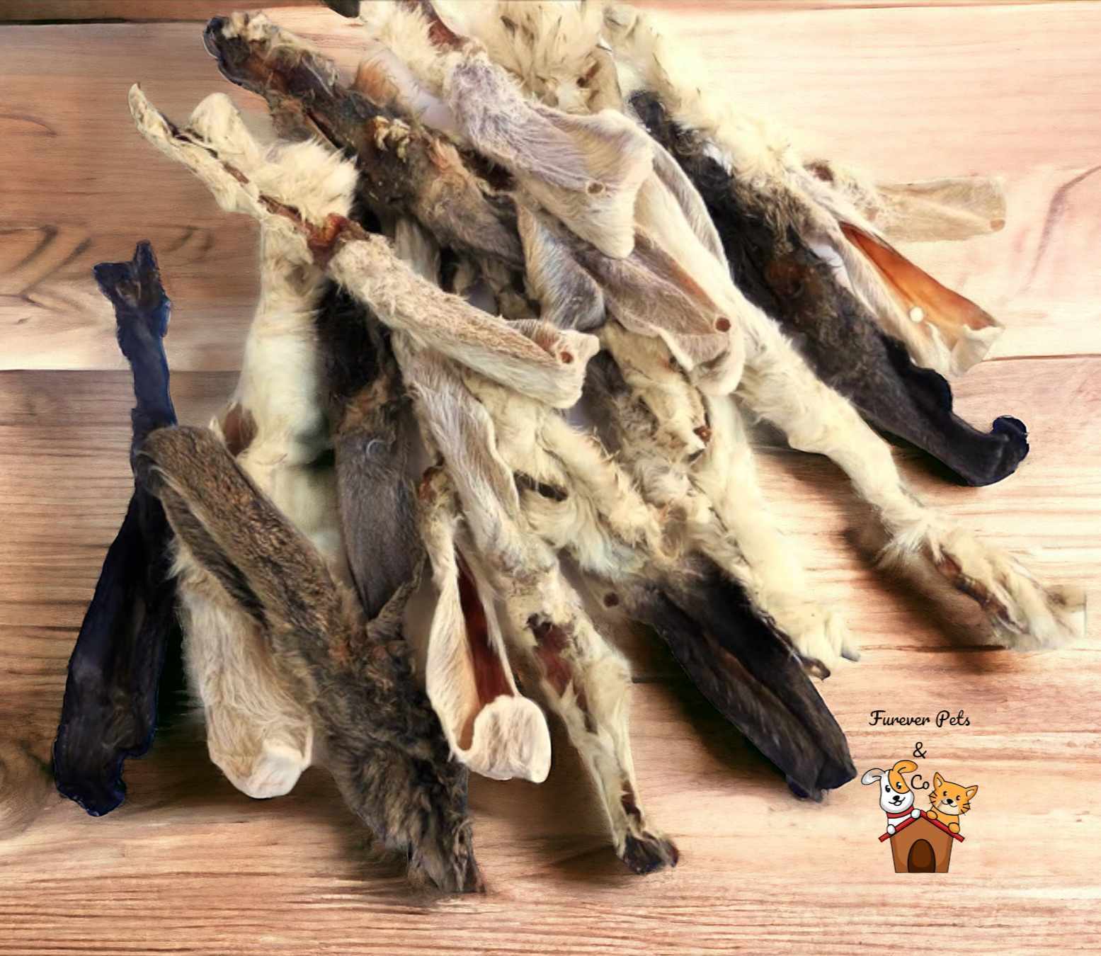 100 % NATURAL WHOLE DRIED RABBIT EARS STRENGTHENS JAWS CLEANS TEETH ...