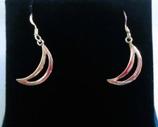Handmade Sterling Silver Crescent Moon Earrings