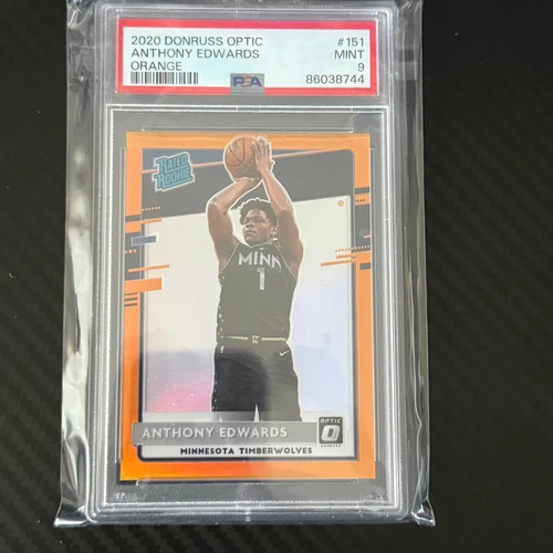 2020 Donruss Optic Anthony Edwards orange rated rookie #-199 PSA 9