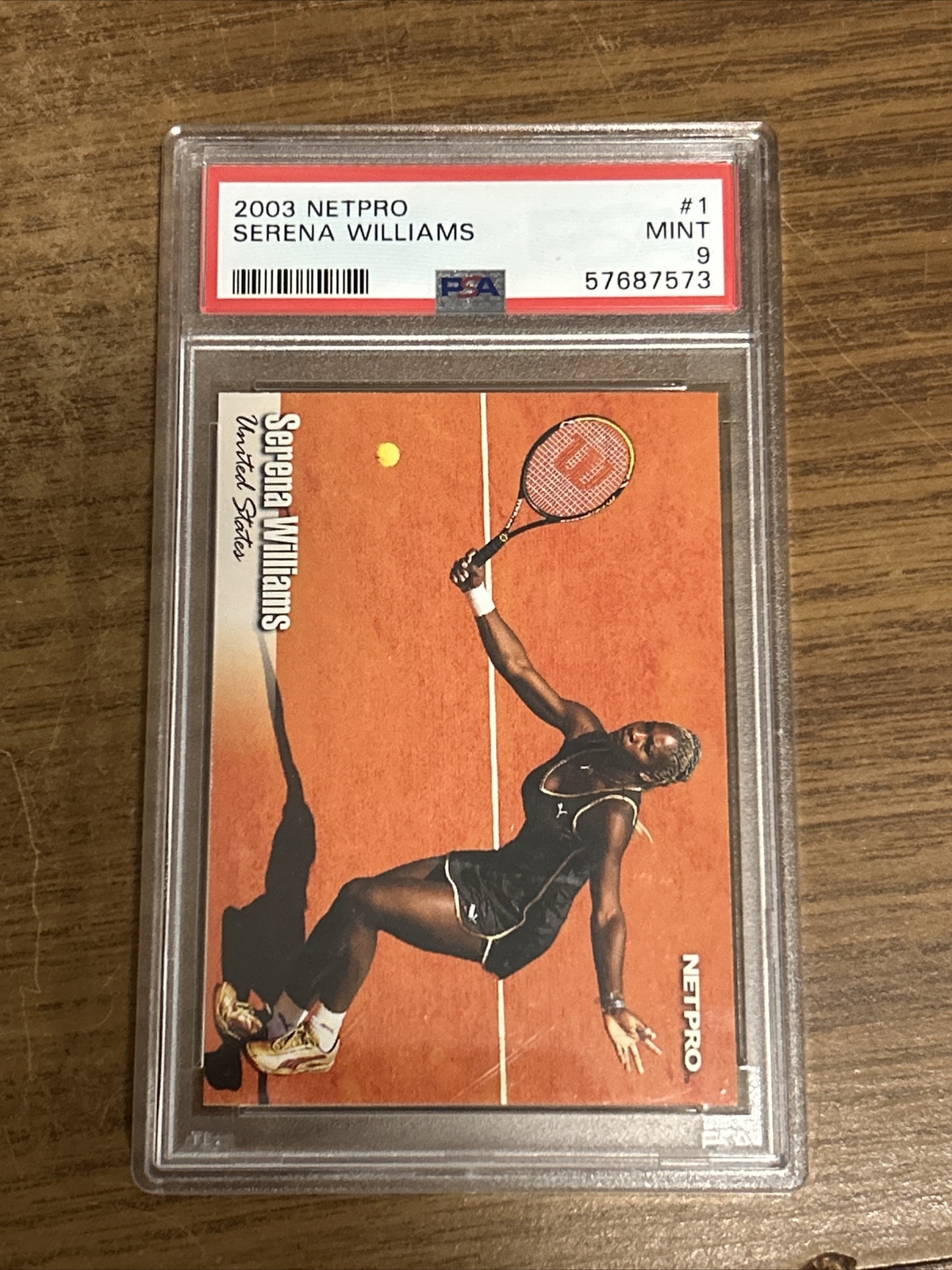 2003 NETPRO SERENA WILLIAMS ROOKIE CARD #1 PSA 9 GORGEOUS CARD GOAT!  CHEAP!