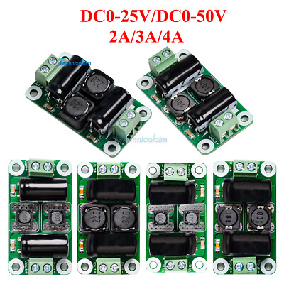 DC Power Filter Board 0-50V 2/3/4A ClassD Power Amplifier Module EMI Suppression