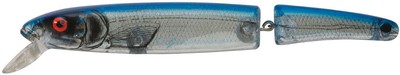 Vtg Bomber Magnum Jointed Long A Blue/Silver Flash 27A 7 Jerkbait