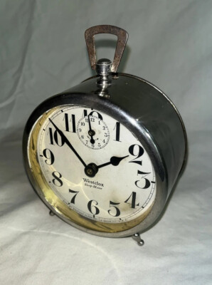 Beautiful Antique 1913 Westclox Sleep-Meter Alarm Clock Polished