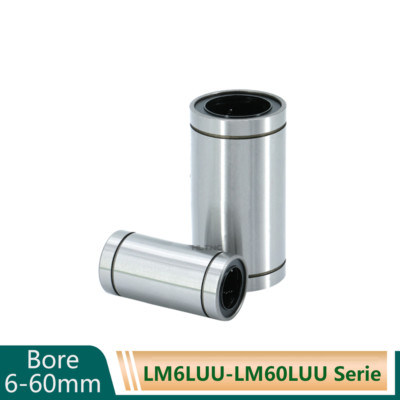 LM6LUU - LM60LUU Linear bearing Longer Roller Ball Bushing Bore 6mm-60mm Steel