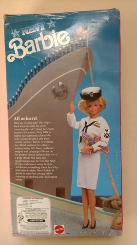 Mattel 1990 Stars 'n Stripes Navy Barbie Doll # 9693 Second edition - Picture 3 of 12