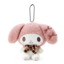 New Japan Sanrio My Melody Mocha Check Mascot Plush Key Chain Bag Holder Toy