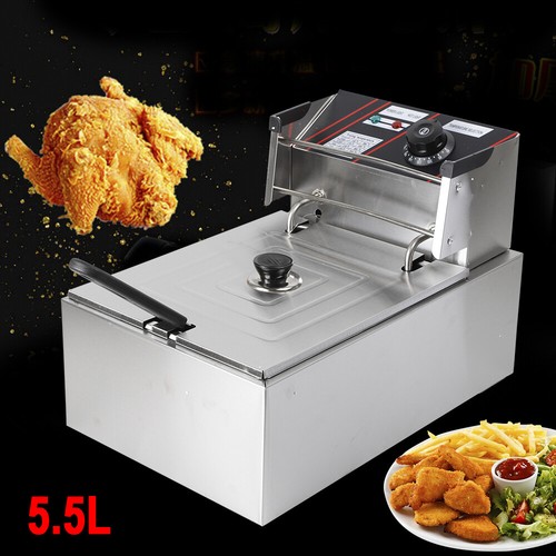 2500W Profi Friteuse Edelstahl Fritöse Topf Elektrische 5.5 L Liter Gastro 220V - Bild 6 von 11