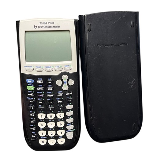 Texas Instruments TI-84 Plus Graphing Calculator with Cover TESTED Working