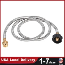 6FT Stainless Braided Propane Hose Adapter 1lb to 20lb for Buddy Heaters Hose