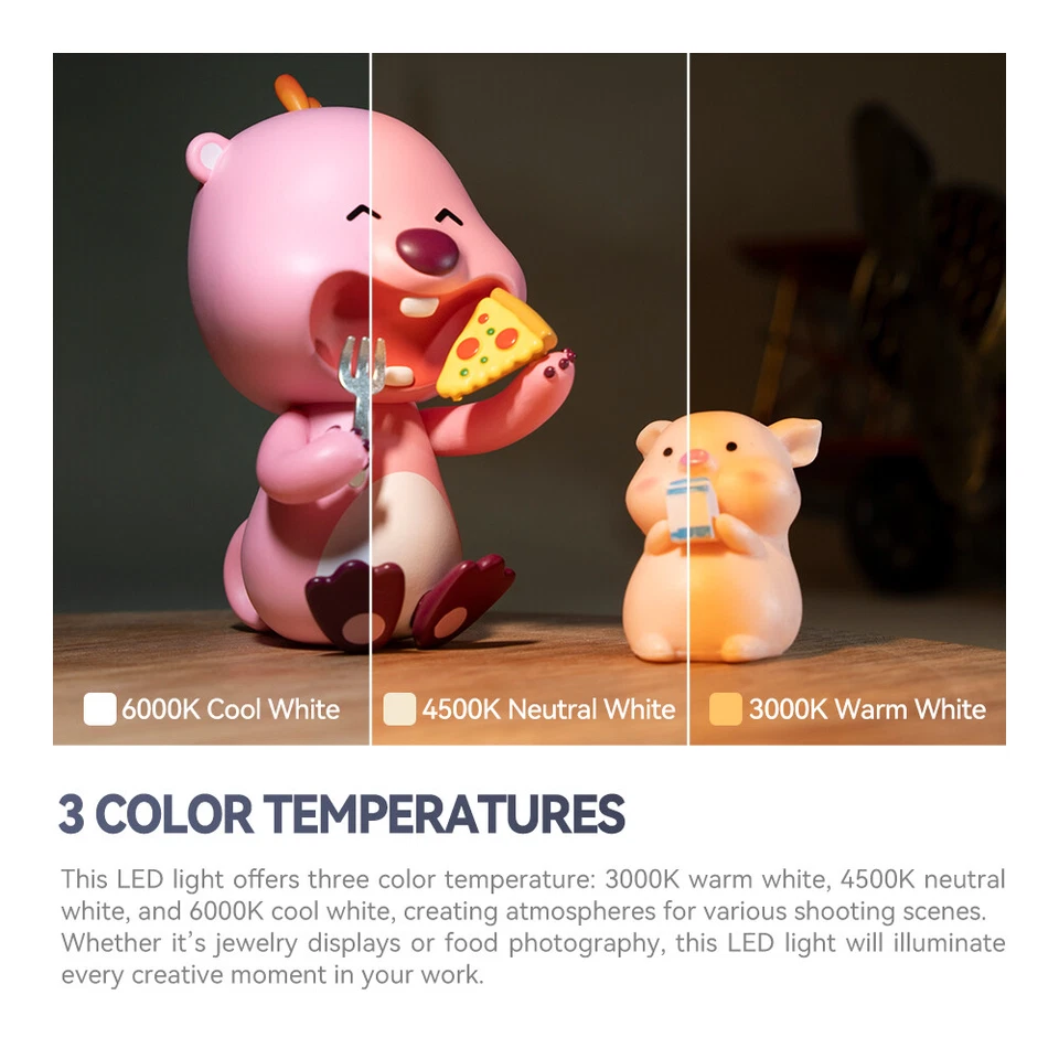 Luz de vídeo LED Tartisan versão filme 0.5W magnética 3000/4500/6000K luz de preenchimento - Imagem 3 de 4