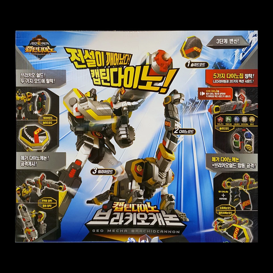 Geo Mecha CAPTAINDINO BRACHIOCANNON 04 Brachiosaurs Brachio Transform Dinosaur  - Image 2 of 4