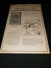 Eddie Cantor Rare Original 1958 Promo Poster Ad Framed!