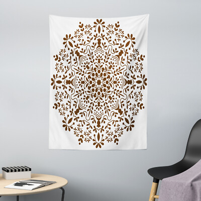 Mandala Mikrofaser Wandteppich Abstract Vector Floral