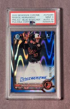 Maikol Hernandez 2022 Bowman Chrome Prospect Auto CPAMH Blue Wave Refractor /150