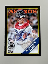 Korey Lee Signed 2023 Topps Series 1 Card 88BA-KL 1988 Black Parallel RC 182/199