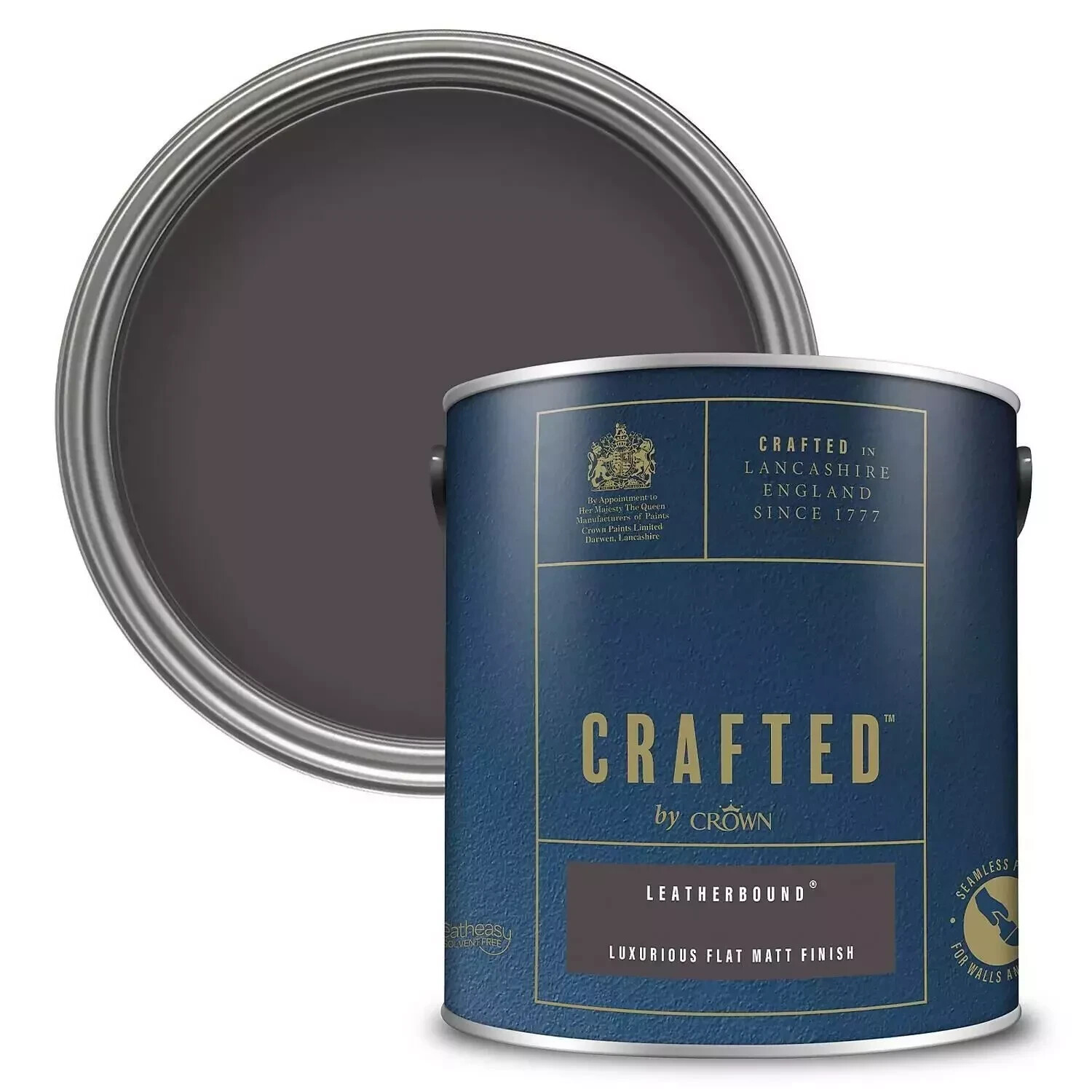 CROWN CRAFTED LUXURIOUS FLAT MATT LEATHERBOUND 2.5L PAINT