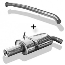 FOX Racinganlage ab Kat 1x90mm eingerollt gerade Absorber für BMW E36 1.8l 1.9l