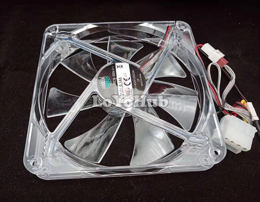 New For Cooler Master A14025-10CB-3BN-F1 DF1402512SEDN power supply fan with LED - Image 3 of 4
