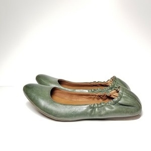 forest green ballet flats
