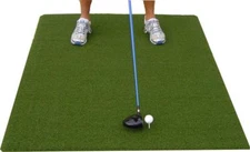 30" x 60" Golf Chipping Driving Range Practice Tee Line Mat - Holds A Wooden Tee